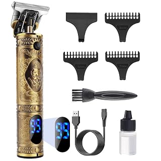 YiLFo Hair Clippers Men Professional Beard Trimmer, Cordless Electric Self Hair Clippers with LCD Screen, Precision Outlining Trimmer-Smooth Clipping, Sharp Shaver-Rechargeable Battery, Gifts for Men - Amazon product rated Grade A