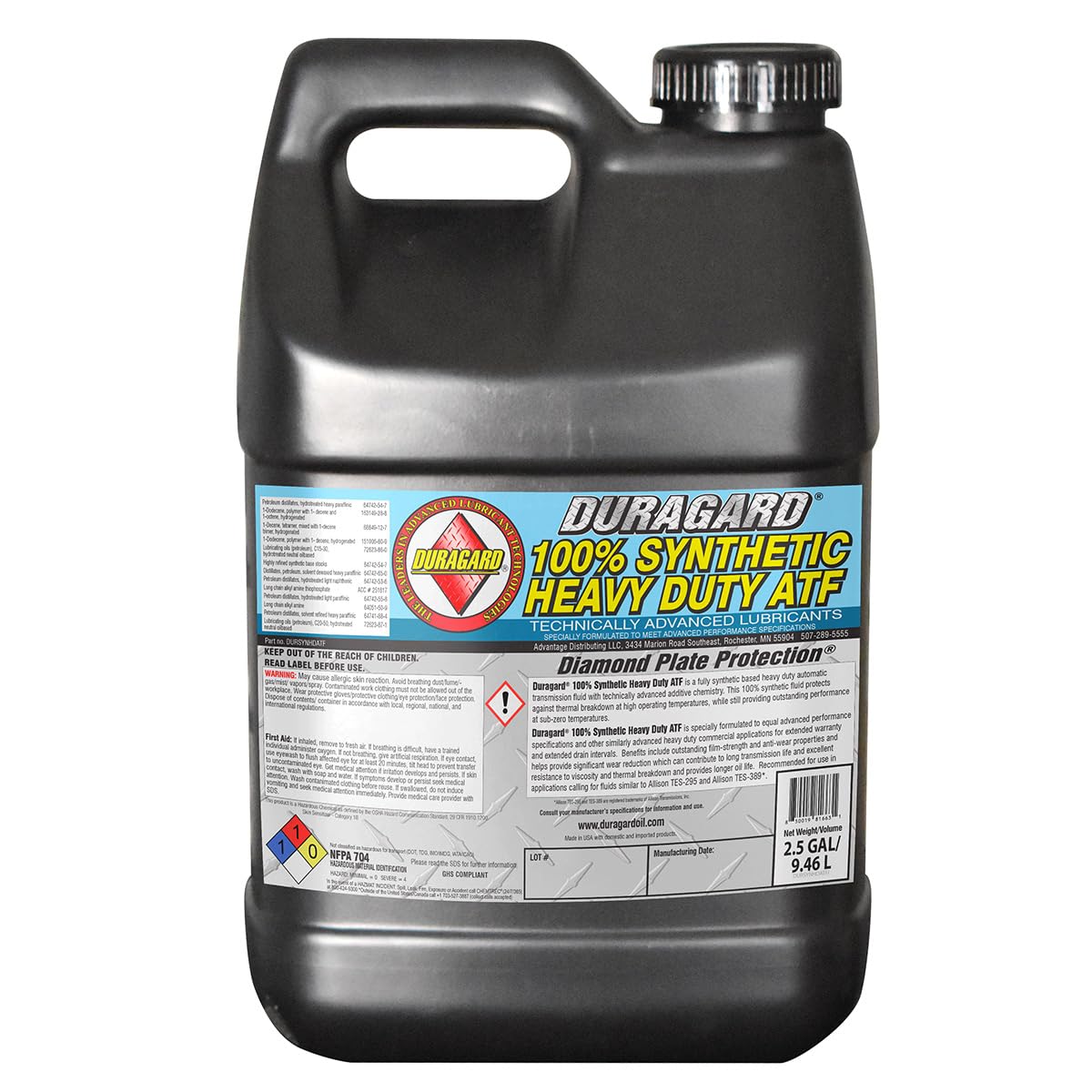 Duragard Full Synthetic Heavy Duty 295 ATF - 2.5 Gallon Jug