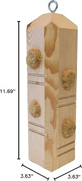 Wildlife Sciences Suet Plus Plug Pine Feeder, Bevel Cut Post