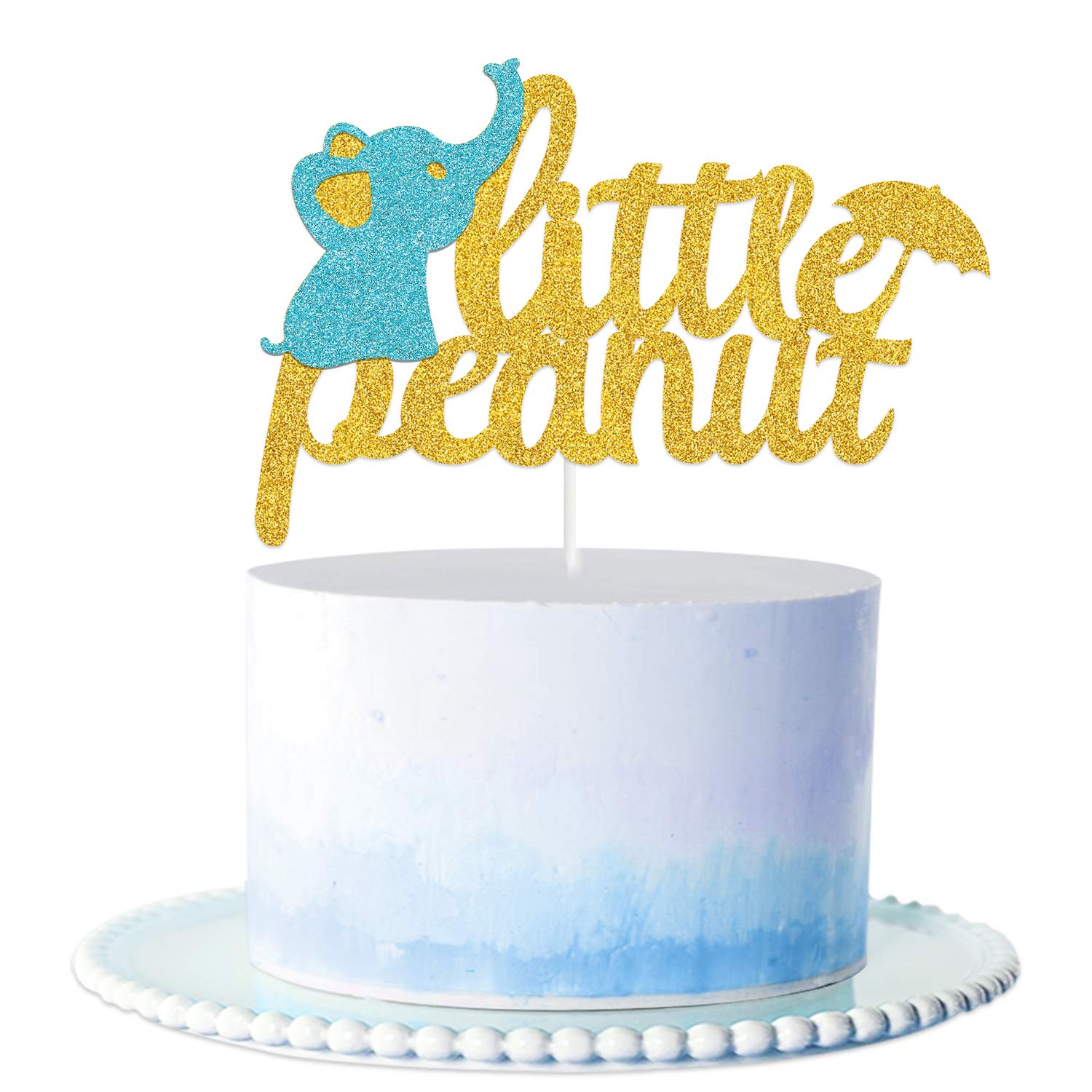 Buy Elephant Cake Topper Little Peanut with A Cute Blue Baby Elephant