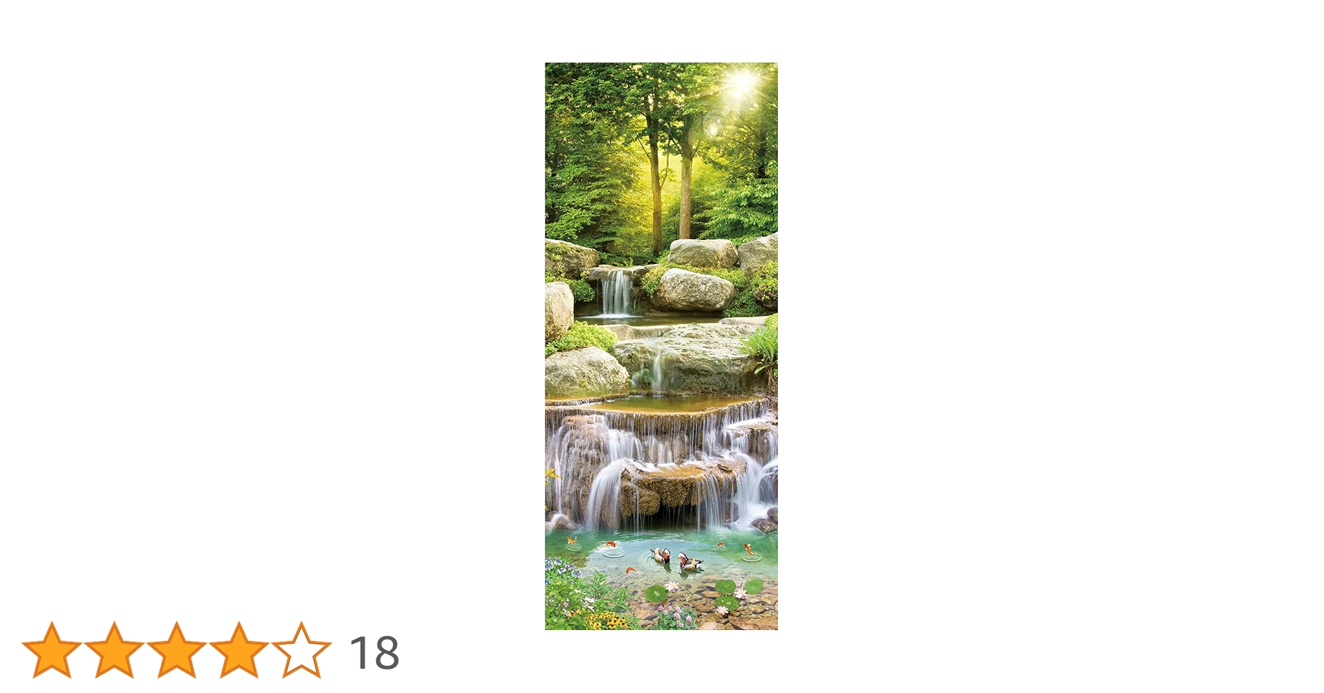 3D Wall Door Sticker Green Forest Path Nature Land... - Grandado