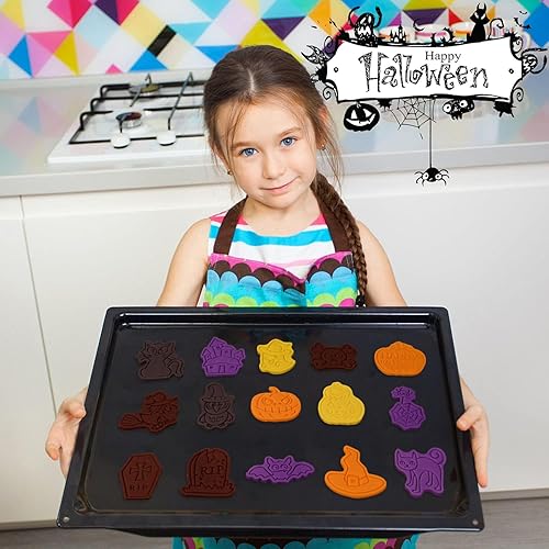 Vista 61 de Juego de cortadores de galletas de unicornio de 8 piezas con sellos de émbolo, sellos en relieve de cabeza de unicornio para hornear galletas