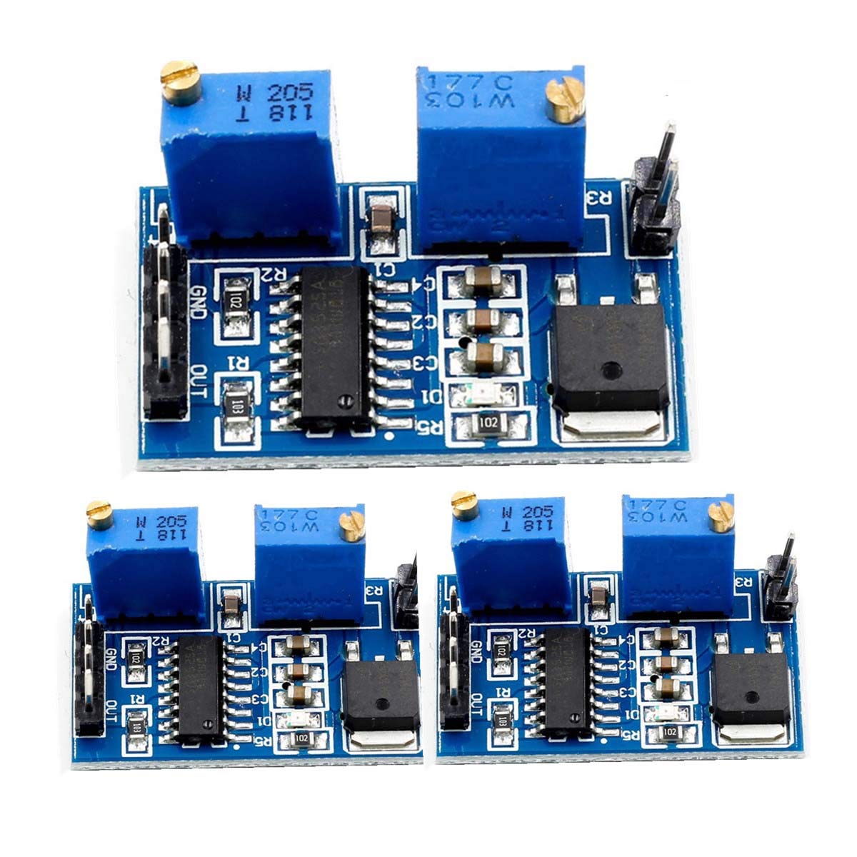 SUBALIGU 3pcs SG3525 PWM Controller Module Adjustable Frequency 100-400kHz 8V-12V Compatible with Arduino Raspberry Pi