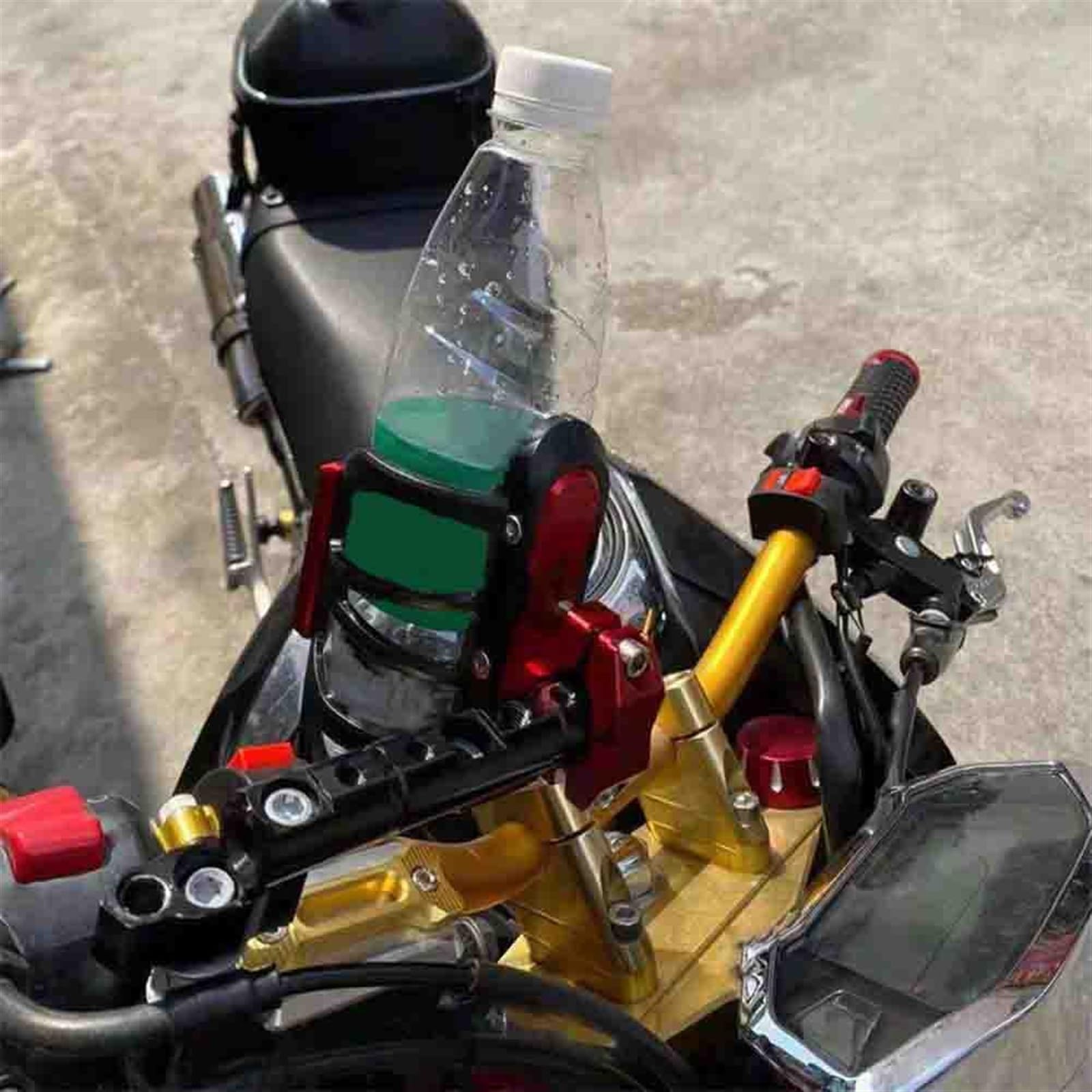Motorrad CNC Wasserflasche Getränkehalter Für K&awasaki KLR650 KLR 650 KLR250 250 Flaschenhalter (Color : Blue)