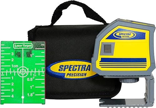 Miniatura 4 de Spectra Precision Puntero láser LP51G, 5 puntos de haz verde de alta visibilidad, vertical, horizontal y plomada, diseño de 90 grados, autonivelante