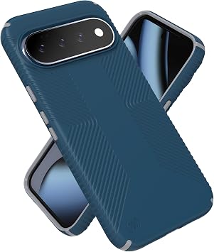 Speck Presidio2 Grip Case, Pixel 11 Pro XL, Deep Sea/Silver Metallic