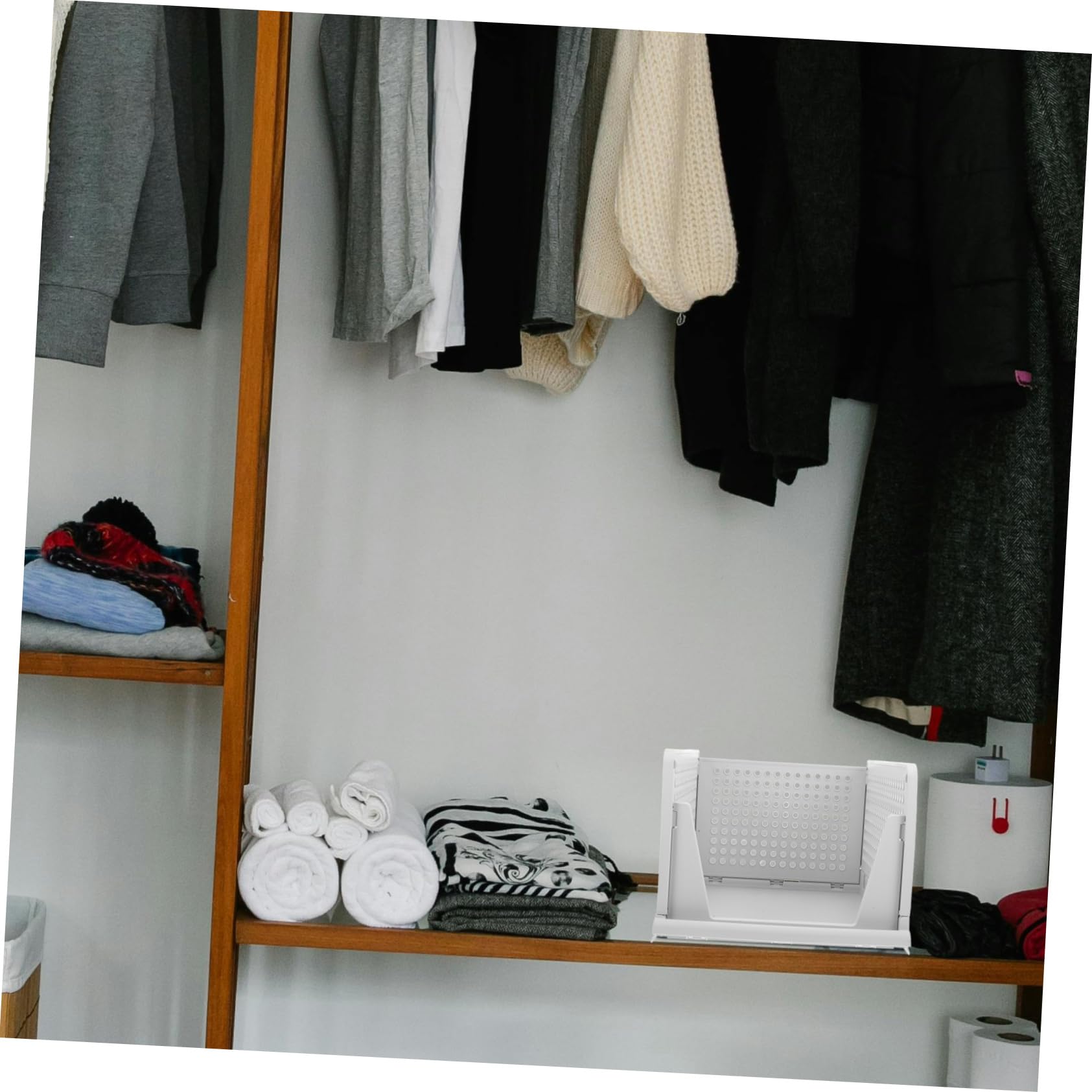 Cabilock Organisateur Tiroir Empilable et Tiroir Coulissant en ABS Blanc et Design Moderne Séparateurs Réglables Accès Facile Rangement pour Vêtements