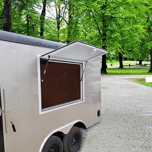 Miniatura 10 de Ventana de concesión con toldo de 53 pulgadas de ancho x 33 pulgadas de alto, ventanilla de servicio de camiones de alimentos para tu camión de