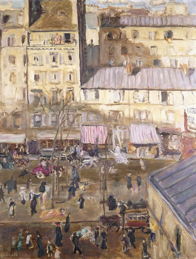 KOKITSCanvas with picture Canvas Art Famous Painting the Outside Boulevard Boulevard De Clichy and Corner of Rue De Douai by Pierre Bonnard for Living Room 60x90cm
