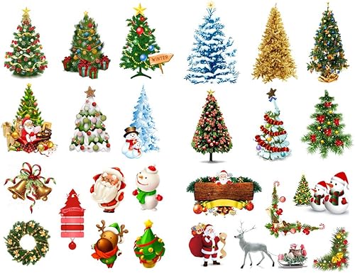 Miniatura 1 de Seasonstorm Kawaii Árbol de Navidad Diario Estético Diario de viaje Pegatinas de papel Scrapbooking Papelería Pegatina Flakes Art Supplies (PK539)