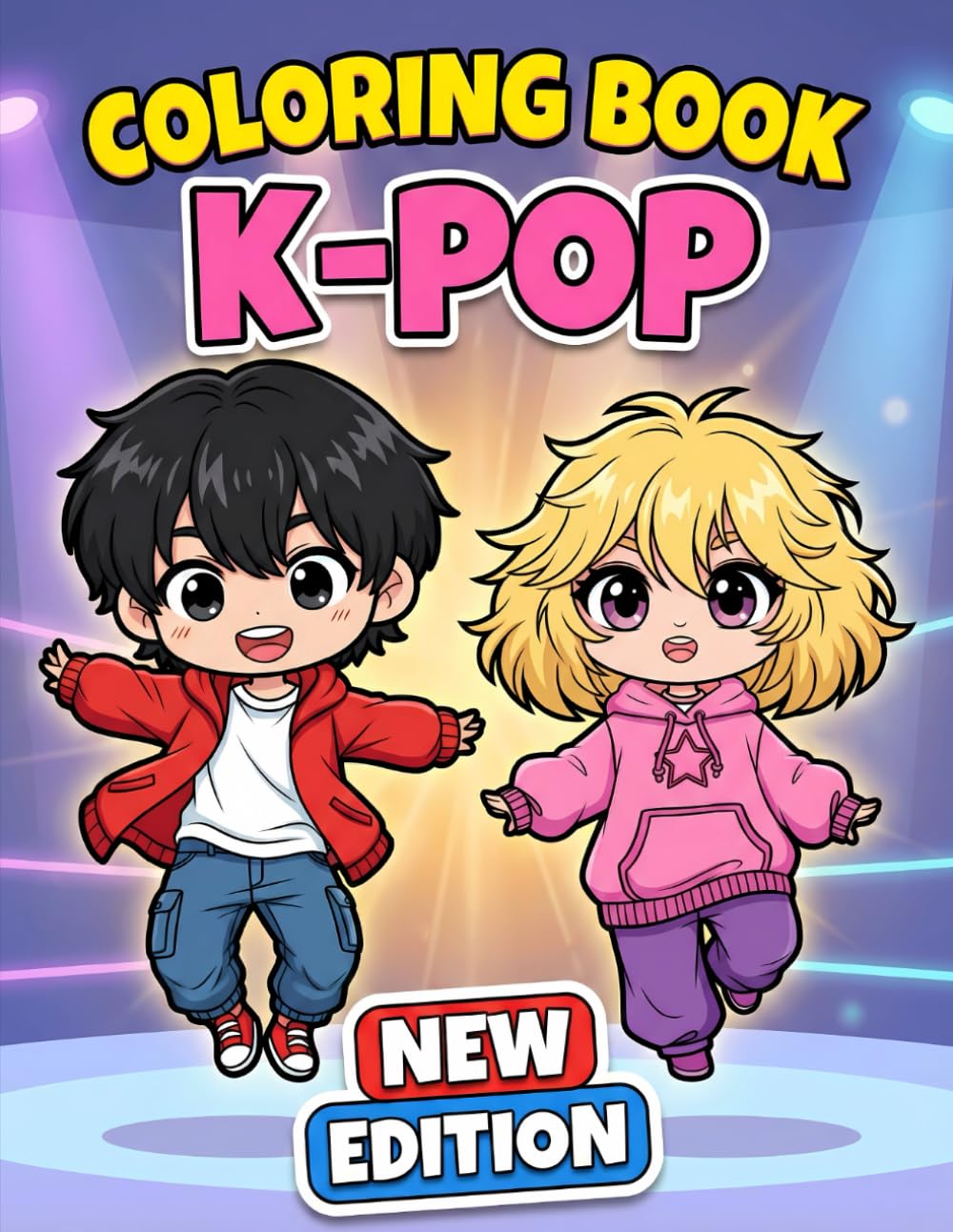 Chibi K-Pop Coloring Book: Adorable Idol-Inspired Characters With Fun Outfits For Creative Kids And Teens