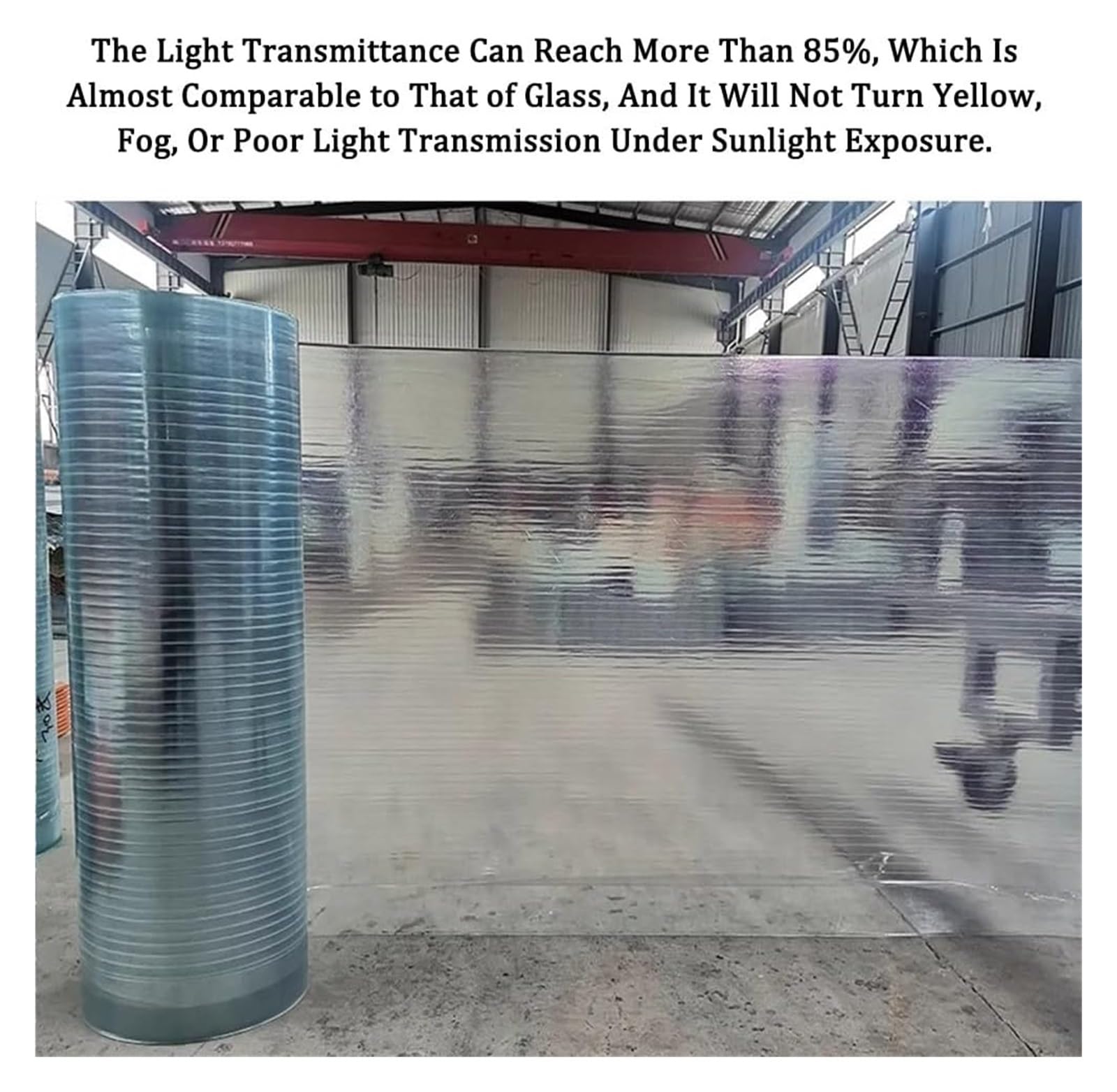 Hoja De PláStico AcríLico Transparente Lámina De Policarbonato For Techos, Paneles Aislantes Resistentes A Impactos For Invernaderos, Balcones, Ventanas, Vallas Decorativas Seguras(1x5m)