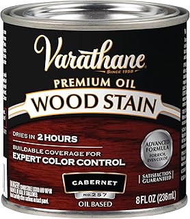 Varathane Rust-Oleum 211803 Cabernet Wood Stain, Half Pint, Multicolor