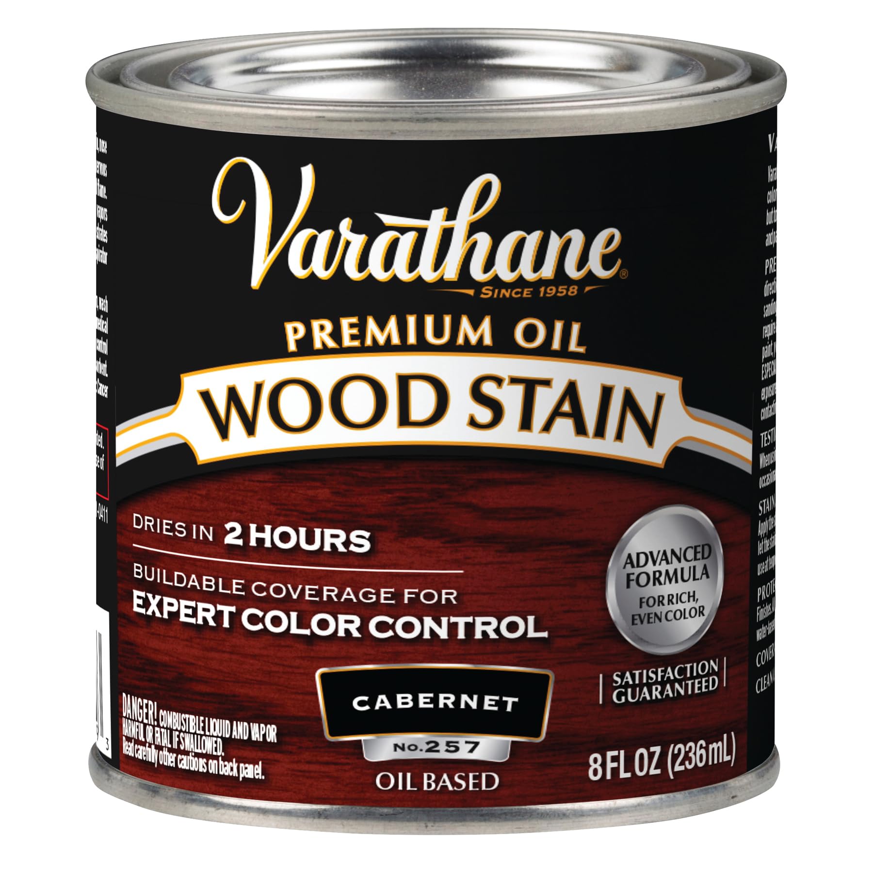 Rust-Oleum 211803 Cabernet Wood Stain, Half Pint, Multicolor
