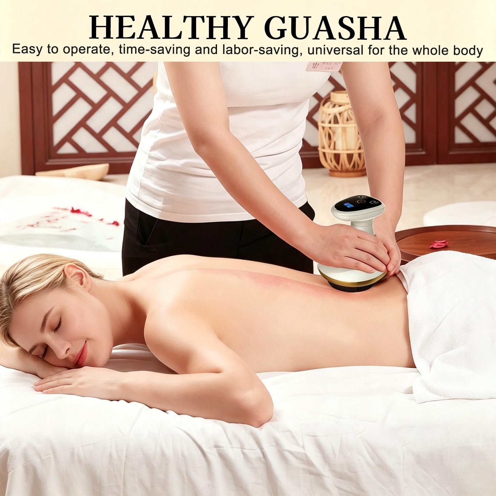Masajeador de celulitis 4 en 1 contra la celulitis, ventosas, tonificación corporal, drenaje linfático, 9 niveles de succión y terapia de calor, masajeador para toda la parte del cuerpo, uso en casa