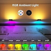 Vista 5 de Luces de pared, apliques de pared con pilas, iluminación ambiental RGB, lámpara de pared recargable que cambia de color con 3 temperaturas