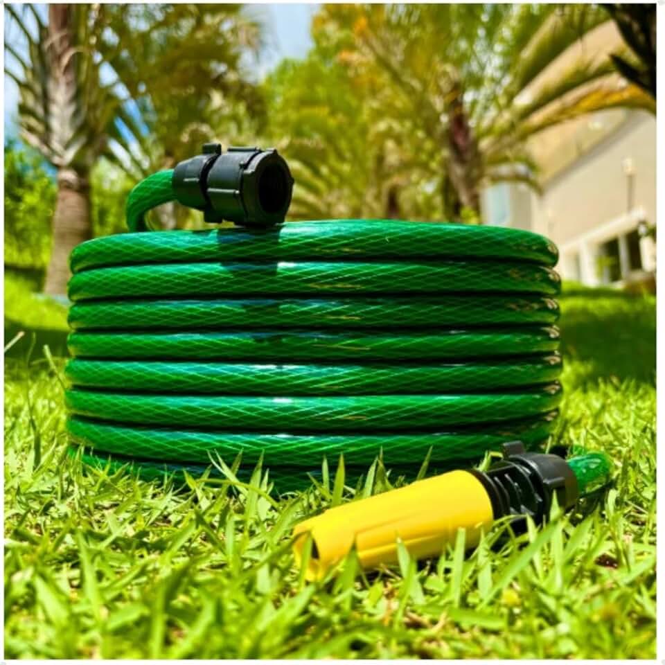 Mangueira de Jardim Reforçada com Esguicho e Conectores Anti-Dobra 10mts 20mts 30 mts 35mts e 50 metros (50mts)