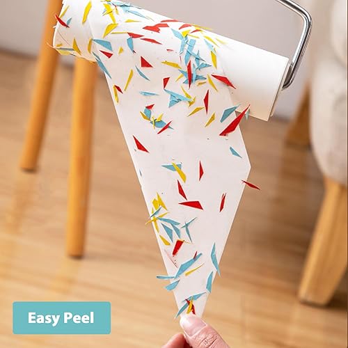 Miniatura 5 de Recambios de rodillo de pelusa de 6.3 pulgadas para pelo de mascotas, repuestos de rodillos adhesivos grandes para ropa de suelo, sofá, cama,