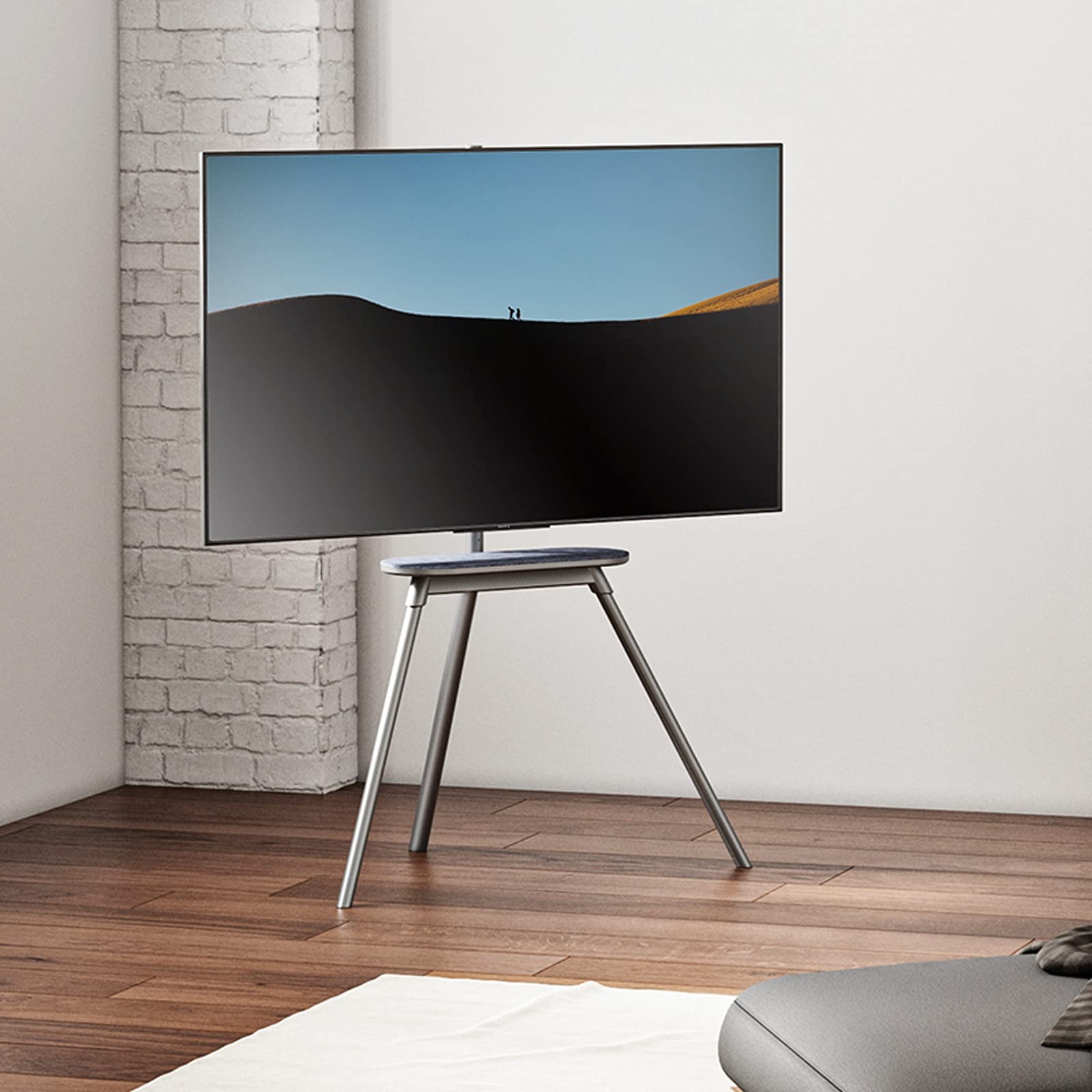 43"-65" Soporte Universal TV Stand GRANTE TV Stop Stand Frente Stop Stand Stop Mount con la Cuerda de Seguridad Oculta y la administración de Alambre Tiene Capacidad para 88 Libras