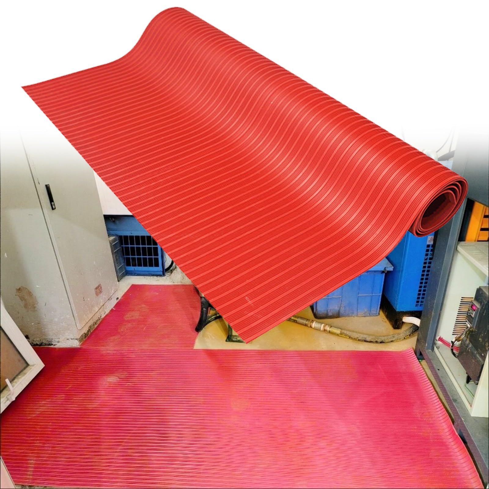 Tapis isolant électrique 6 KV antidérapant contre les chocs de tableau électrique