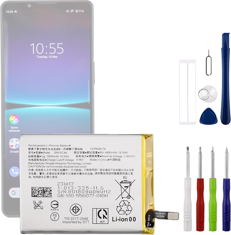 SNYSCA6 3.85V 5000mAh Battery, Compatible with So-ny Xperia 1 IV,Comes with a Battery Installation Tool