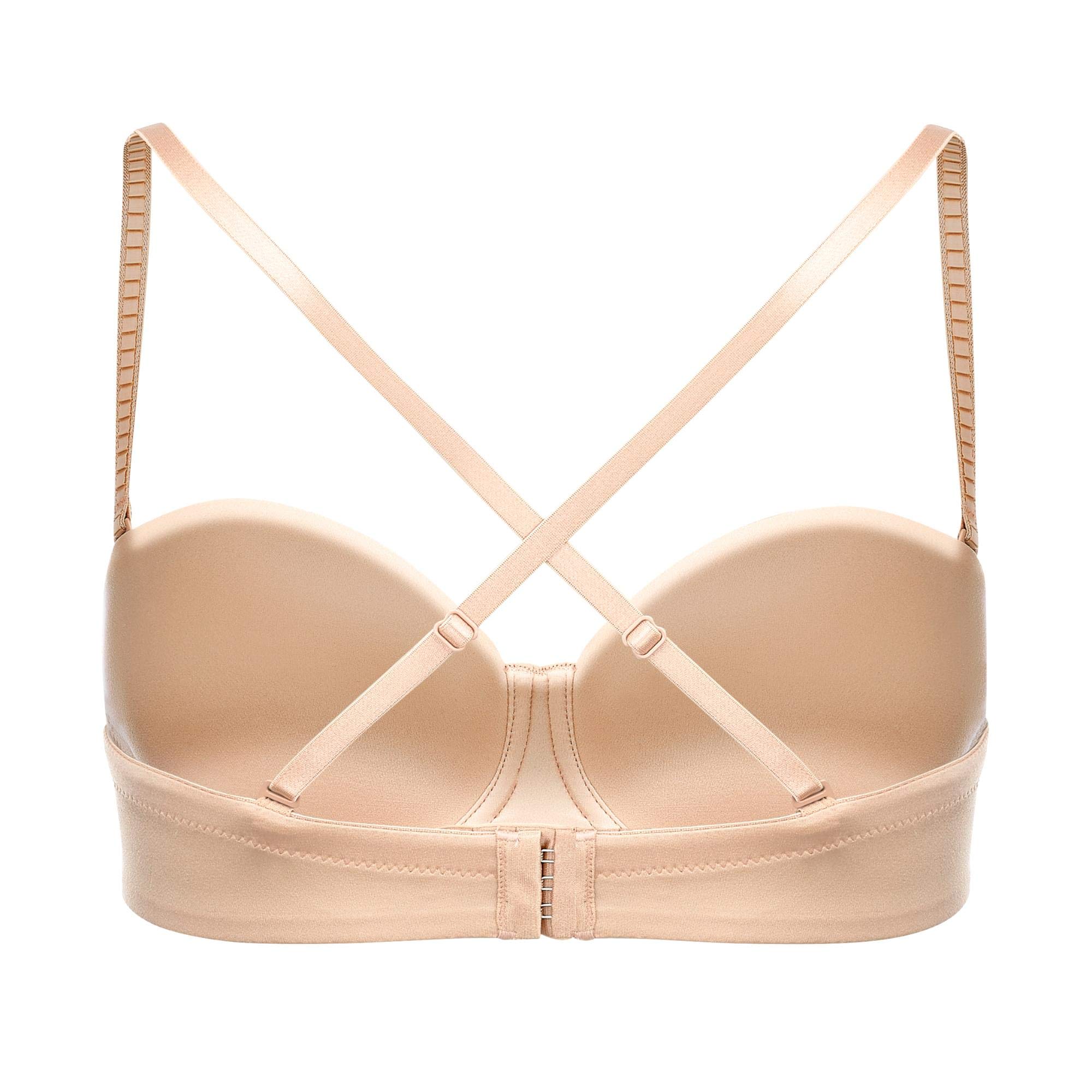 Mey Damen Multiway-BH - BH mit gepolsterten Cups und mit Bügel - Verstellbare und abnehmbare Träger - Luxuriöser Glanz und perfekte Passform - In Schwarz und Beige - Dessous Serie Joan - 74228