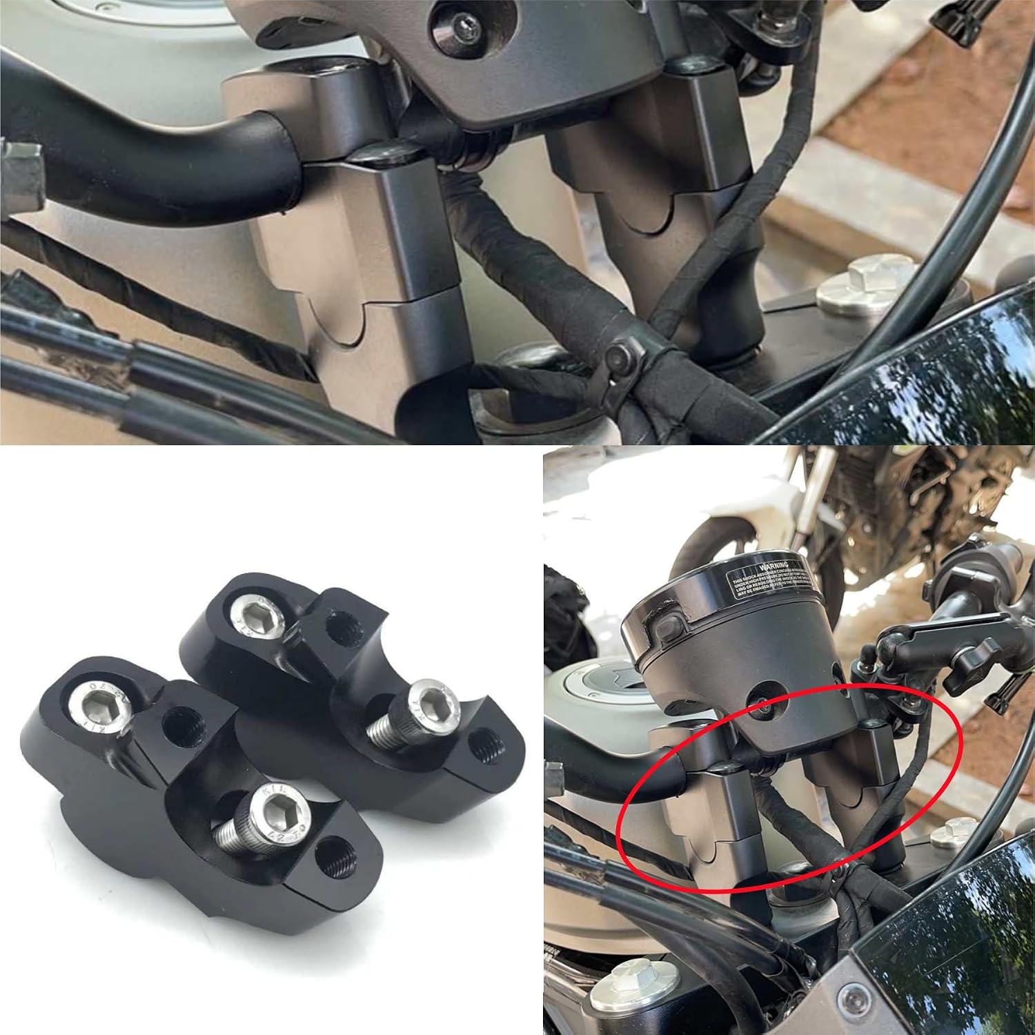 Motorcycle Handlebar Risers Mount Clamp CNC Handle Bar Riser Extender Height Up Backs Moves Bracket Adapter for HO-NDA CMX1100 REBEL 1100 2021 2022 2023