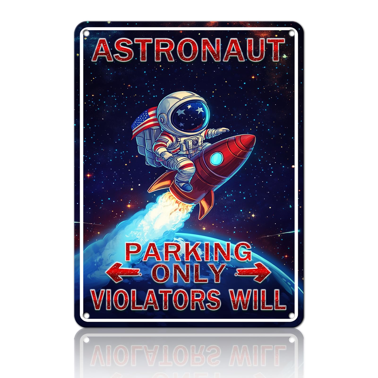Anceky Astronaut Sign Funny Metal Tin Sign Wall Decor for Home Bar Cafe Kitchen Garage 12×16 Inch