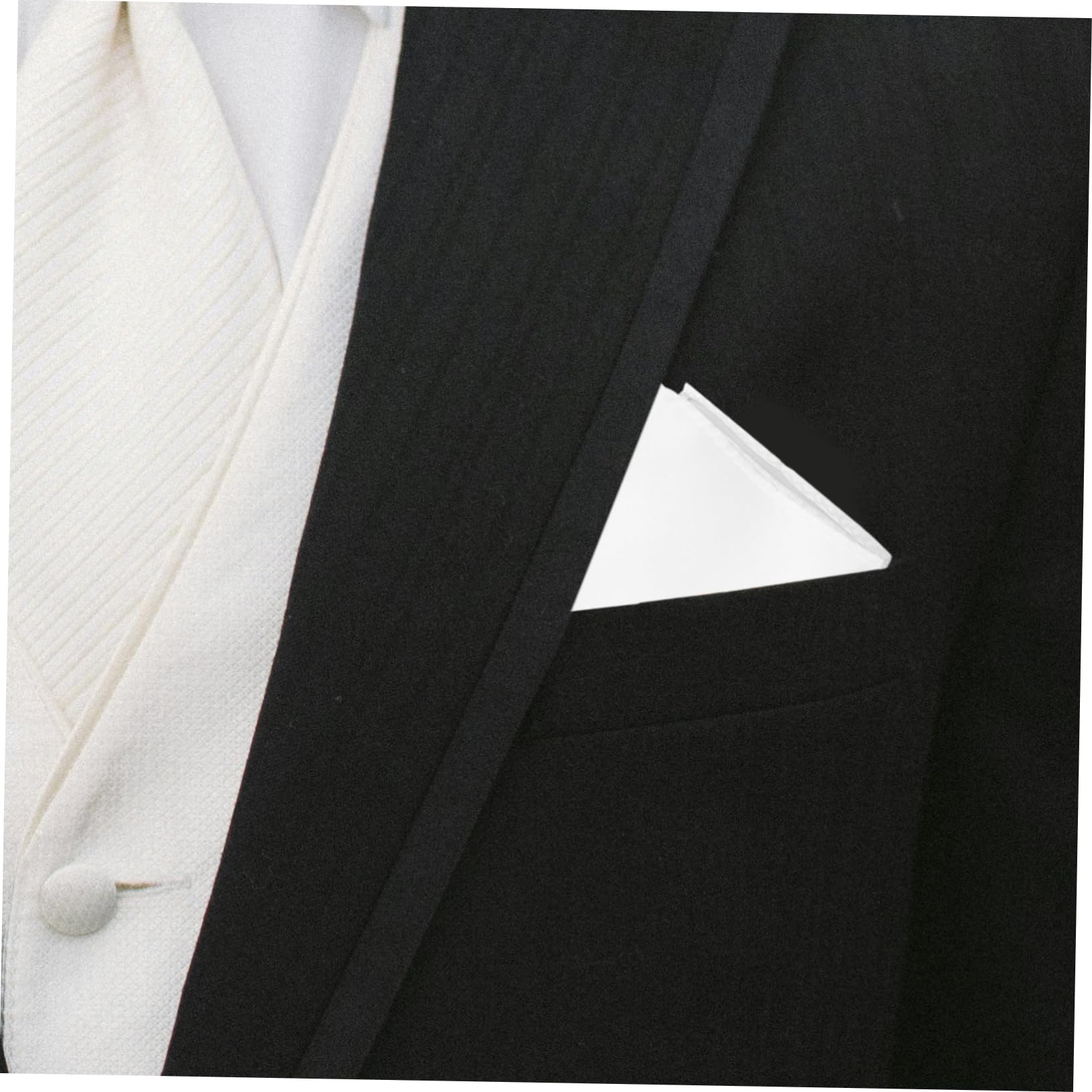 GALPADA Einstecktuch Taschentuch Hochzeit Herren Taschentuch Ansteckblume Paisley-krawatte Taschentücher Anzug Einstecktücher Für Herren Polyestergarn Weiß