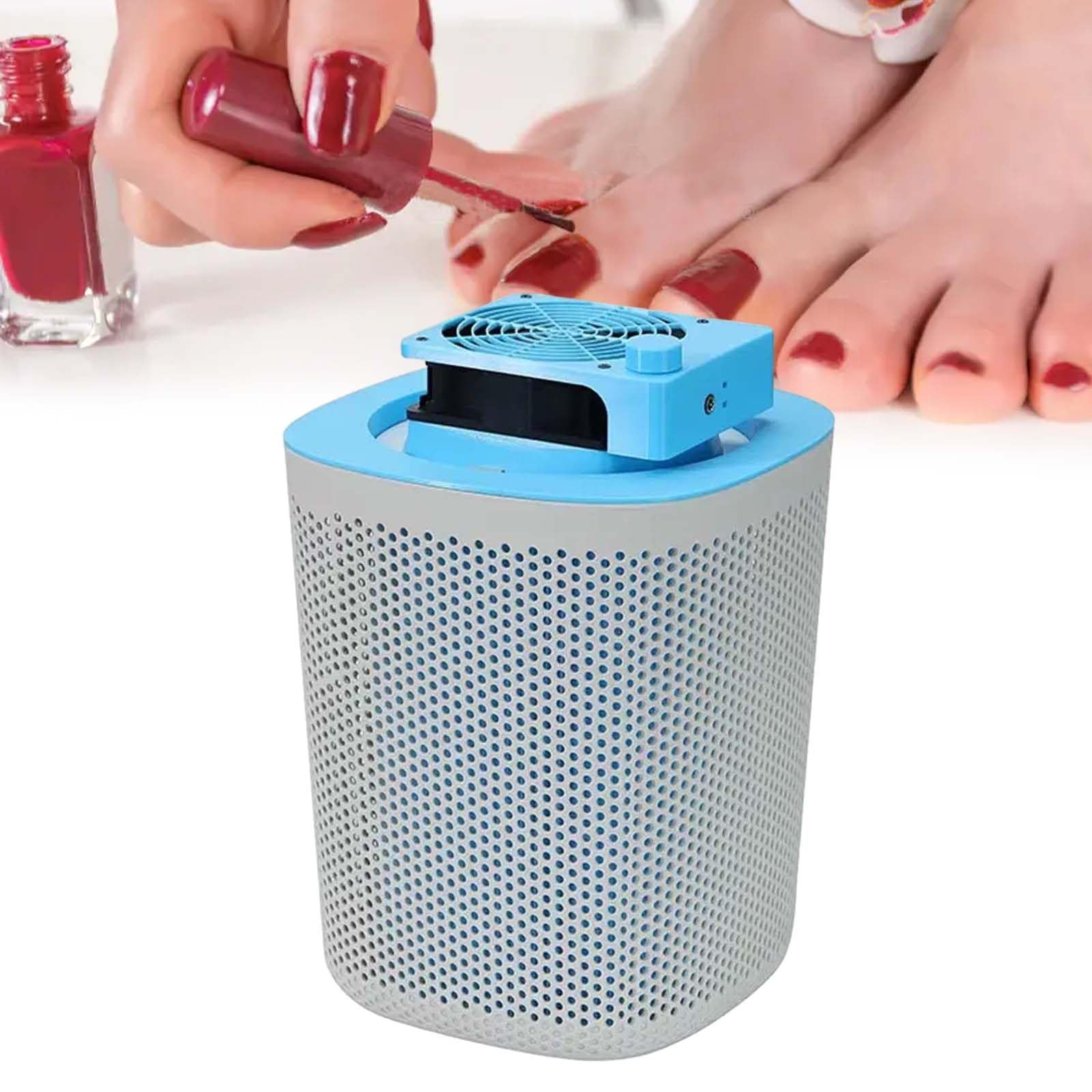 Odkurzacz do pyłu paznokciowego, wentylator odkurzacza, regulowana prędkość, narzędzie do manicure i pedicure, dla początkujących, do salonów paznokci (Blue)