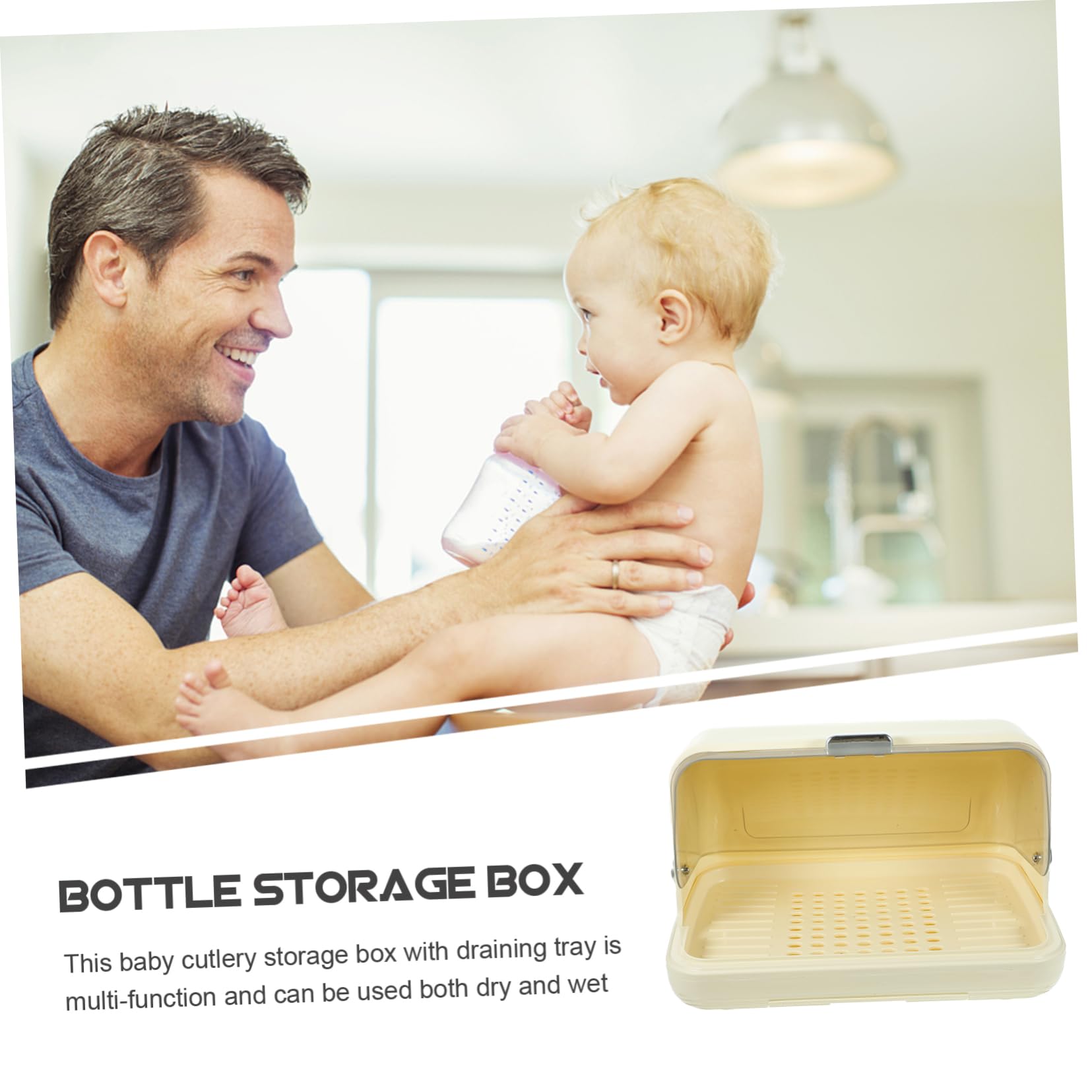 VICASKY Égouttoir pour Accessoires de Biberons Organisateur de Rangement pour Biberons Bébé Porte-gobelets Multi-usages Étagère à Tasses Égouttoir Anti-poussière en PP pour Rangement