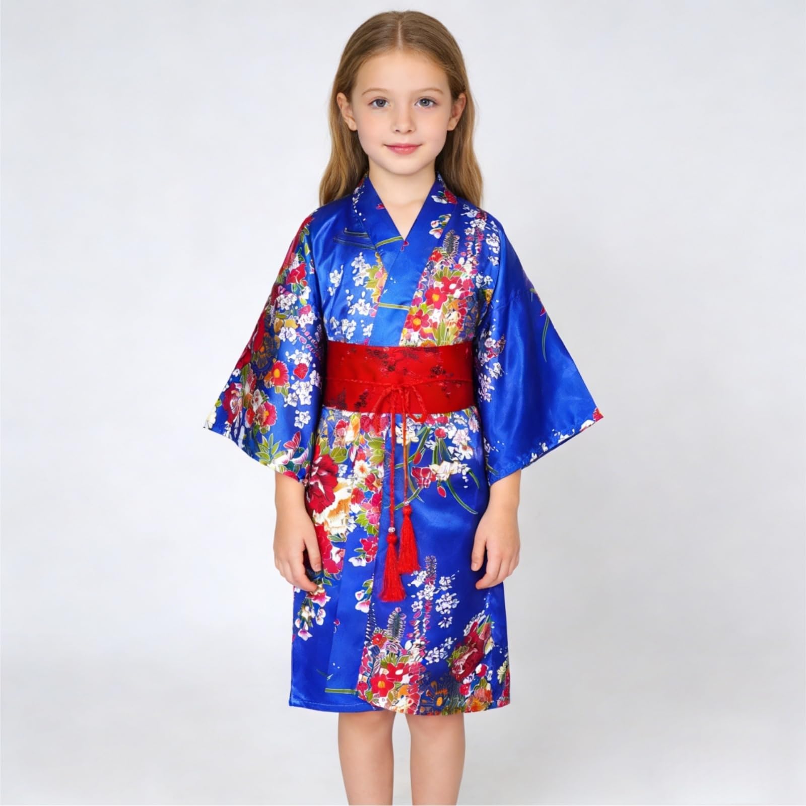 Kimono dla dzieci, japoński tradycyjny szlafrok, Yukata, dziewczęcy kostium cosplay, zestaw z akcesoriami, sukienka na festiwale kulturalne dla dzieci