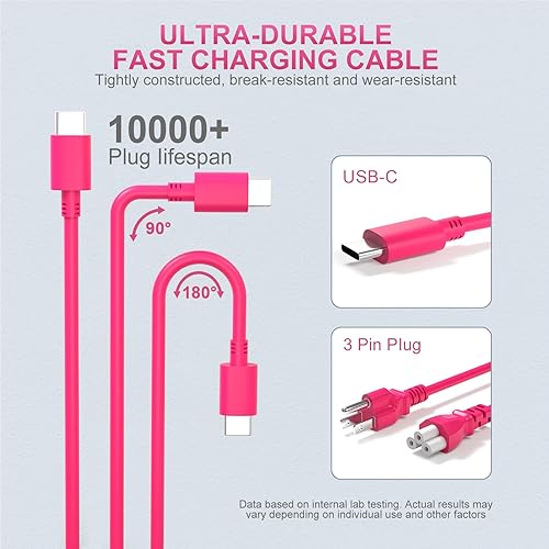 Miniatura 3 de USB-C 65W 45W AC cargador de repuesto para Lenovo ThinkPad T480 T490 T580 ADLX65YDC2A ADLX65YLC2D ADLX65YDC3A ADLX65YDC2D chromebook 2ª generación