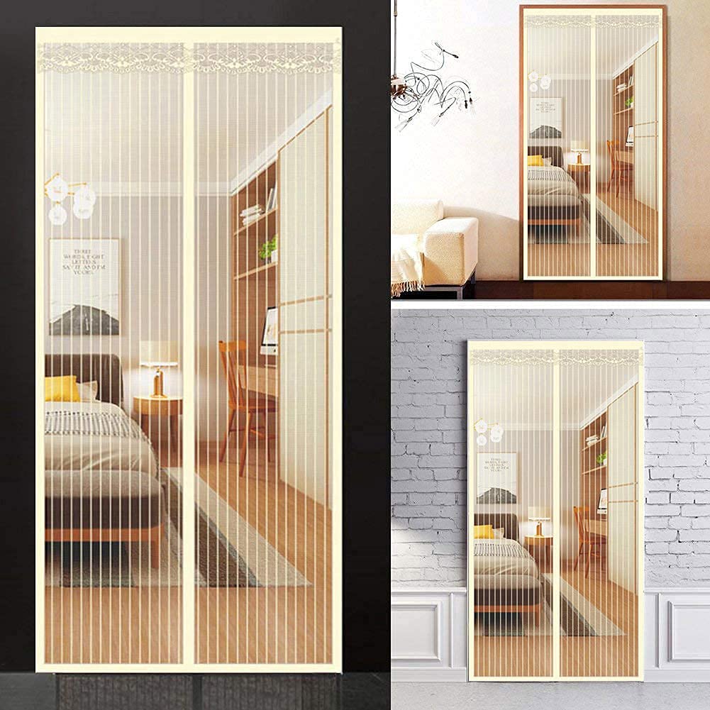 Magnet-Fliegengitter Für Tür Bis 185x200 Cm – Selbstschließend, Ohne Bohren Montierbar, Insektenschutz Für Balkon & Terrasse