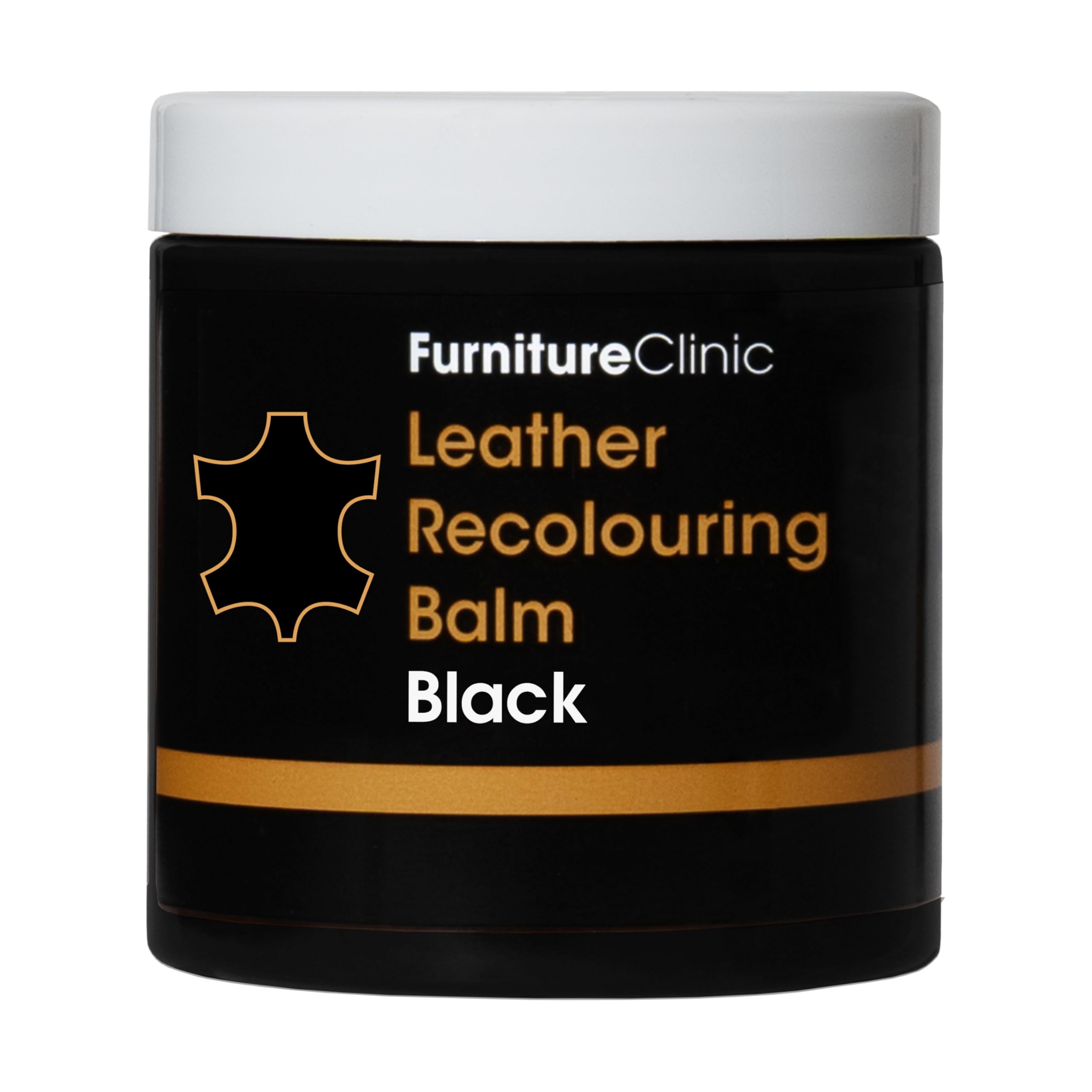 Leather Recolouring Balm - Leather Colour Restorer for Sofas, Leather Colour Repair for Faded & Scratched Leather Upholstery, Car Seats, Shoes and Clothing - 16 Colours (Black)