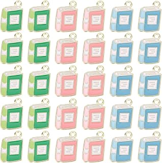 SUNNYCLUE 60Pcs 3 Colors Book Jewelry Charms School Enamel Charms Colorful Assorted Metal Class Student Golden Plated Alloy Small Pendants for Jewelry Making Necklaces Bracelets Earrings DIY Crafts
