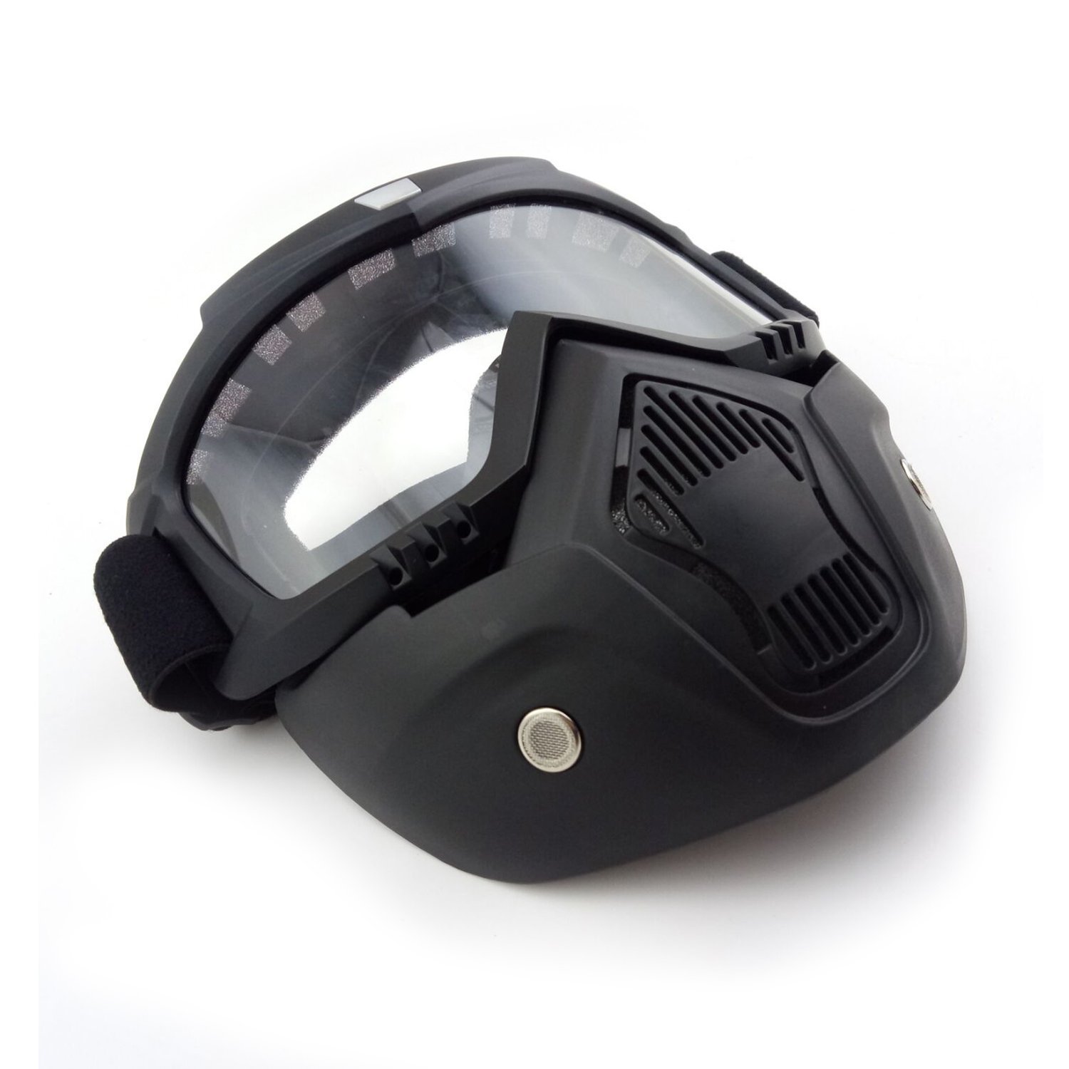 Máscara de casco de motocicleta Máscara de combinación desmontable gafas protectoras （Transparente）