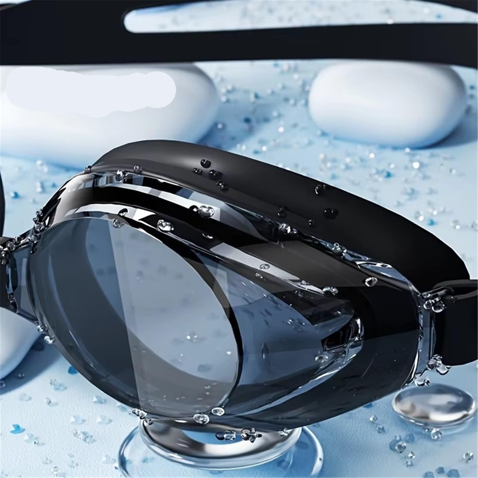 Occhialini Piscina Occhialini da Nuoto Unisex antiappannamento for Adulti Uomini Donne(White Clear Set)
