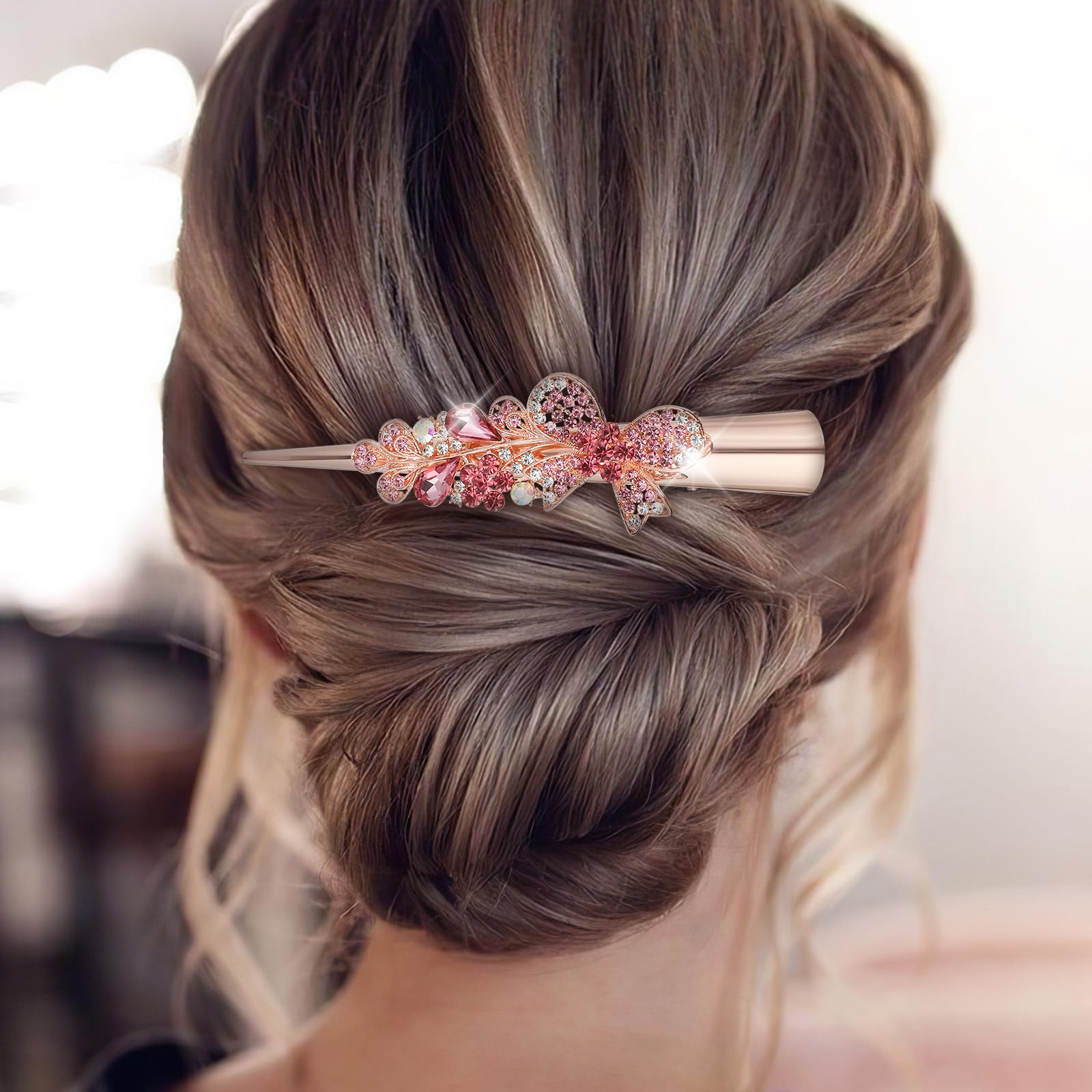 Amazon | LALAFINA レディース ダックビル クリスタル ヘアクリップ