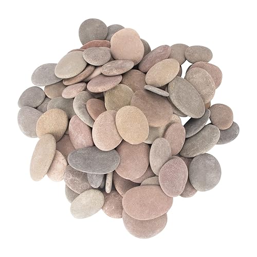 Miniatura 7 de [Aproximadamente 94 piezas – 100 unidades] (18 libras) rocas para manualidades, rocas de pintura, rocas de río de 2.1 a 3.5 pulgadas, rocas planas,