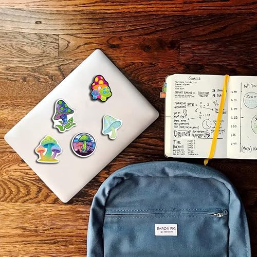 Xiaomtou Mushroom Stickers 50Pcs Waterproof Stickers For Laptop, Water Bottle, Computer, Skateboard, Computer, Phone, Guitar Stickers And Decals For Kids Adults #TOP3
