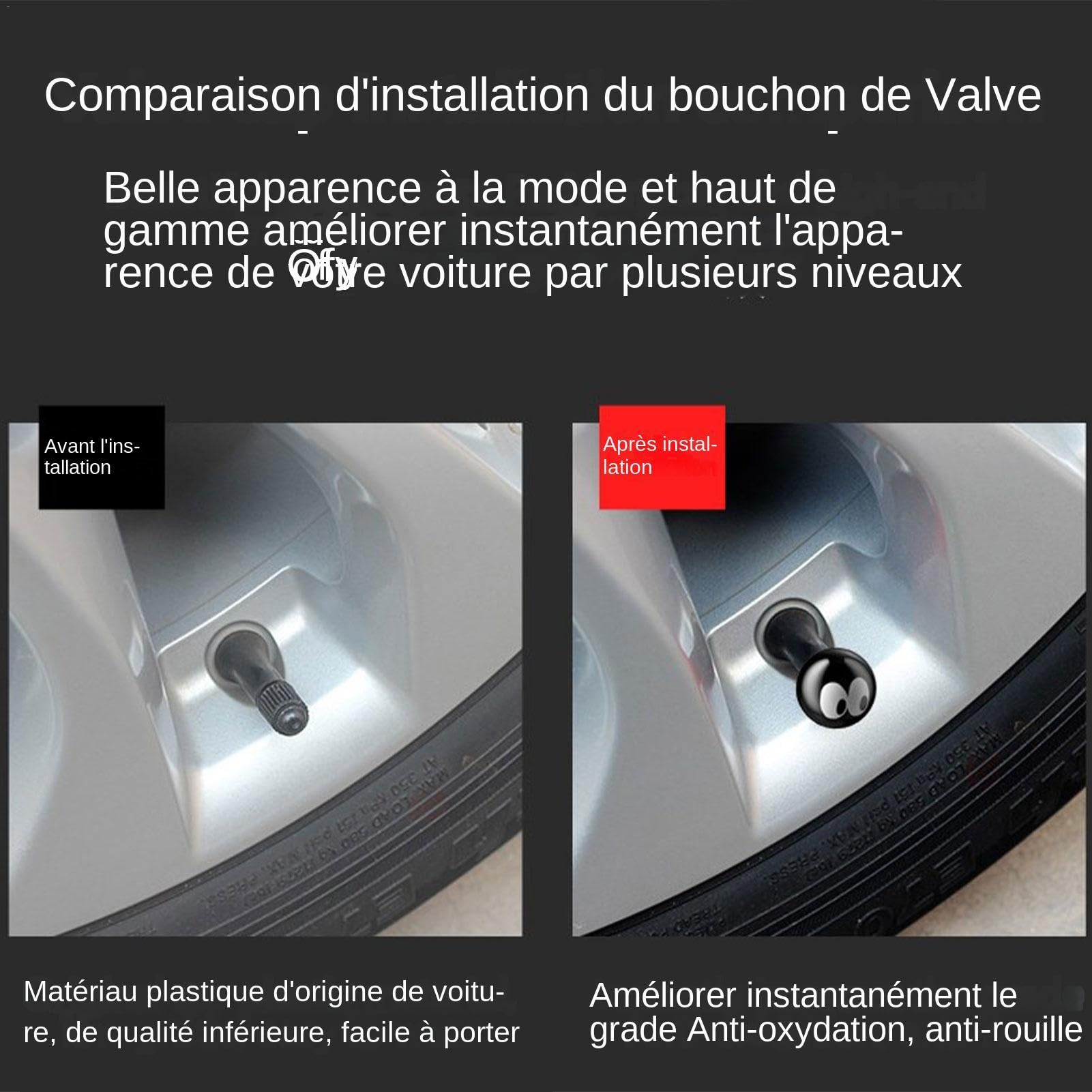 Tappi Per Stelo Valvola Degli Pneumatici Per Auto E Moto 4 Pezzi Design | Coperture Per Cappucci 'Aria Ruota Per Automobili, Autocarri E Motocicli