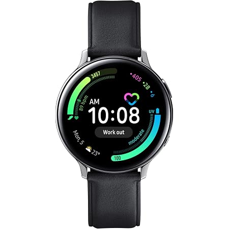 Samsung Galaxy Watch Active2 Smartwatch Bluetooth 44 mm in Acciaio  Inossidabile e Cinturino in Pelle, con GPS, Sensore di Frequenza Cardiaca,  Tracker Allenamento, IP68, Silver : Amazon.it: Elettronica