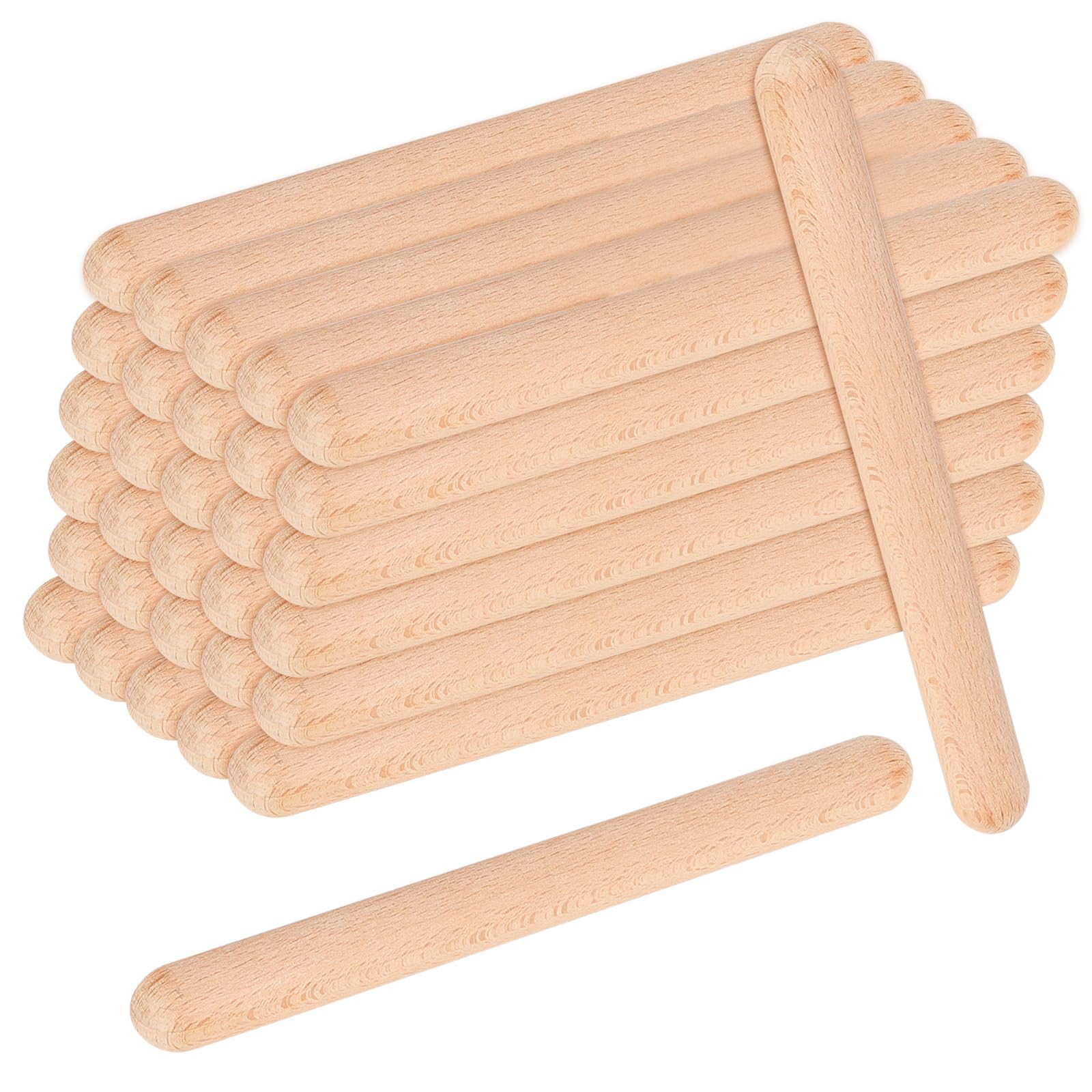 SEUICYNE Pack of 32 Wooden Claves Rhythm Sticks Tonewood Instrument Chimes Wooden Tonewoods for Music Lessons Bands