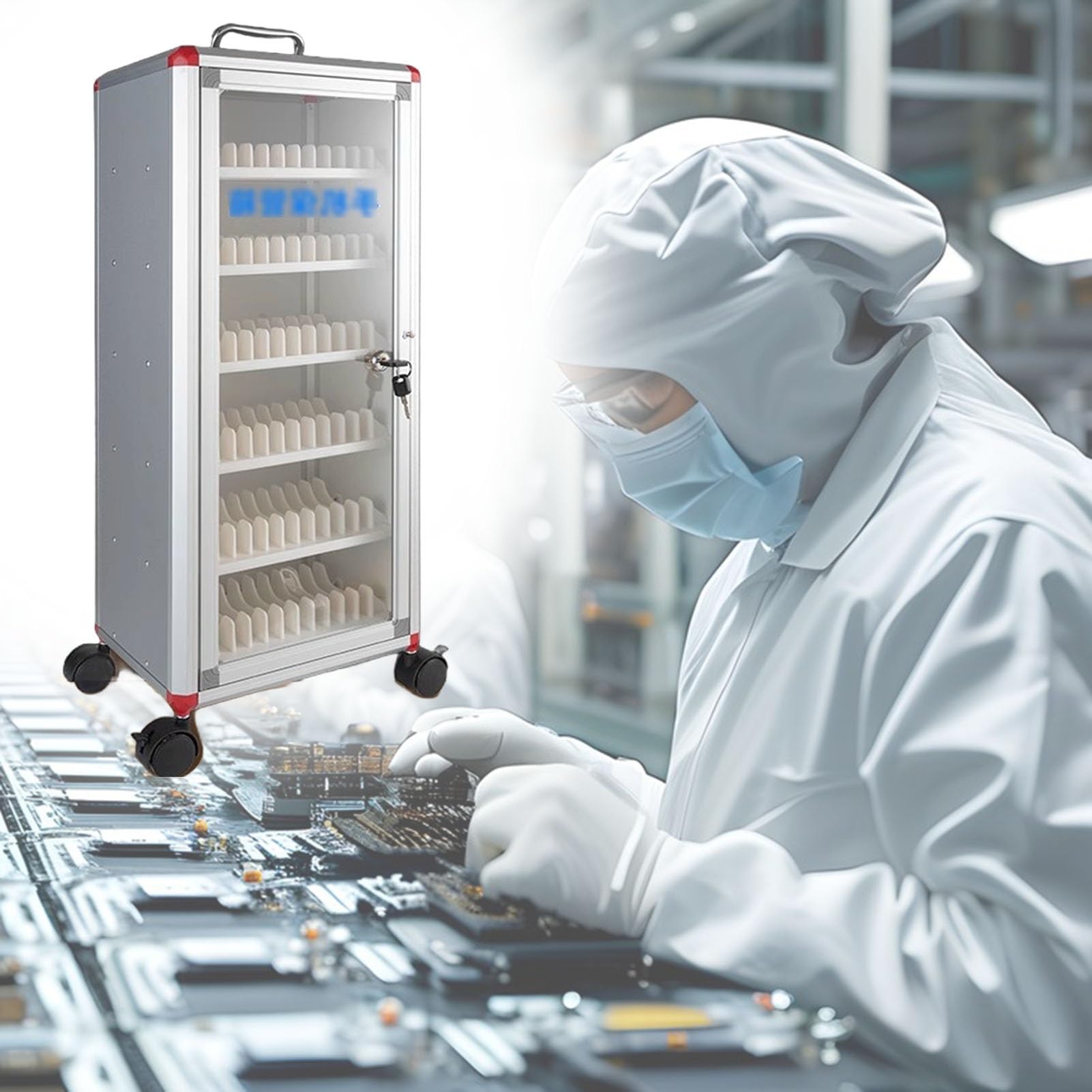 Cassaforte per cellulari in Lega di Alluminio con Chiave - Armadietto per la Custodia di cellulari per scuole, fabbriche e aziende - Design Sicuro e Resistente a 12 Bit
