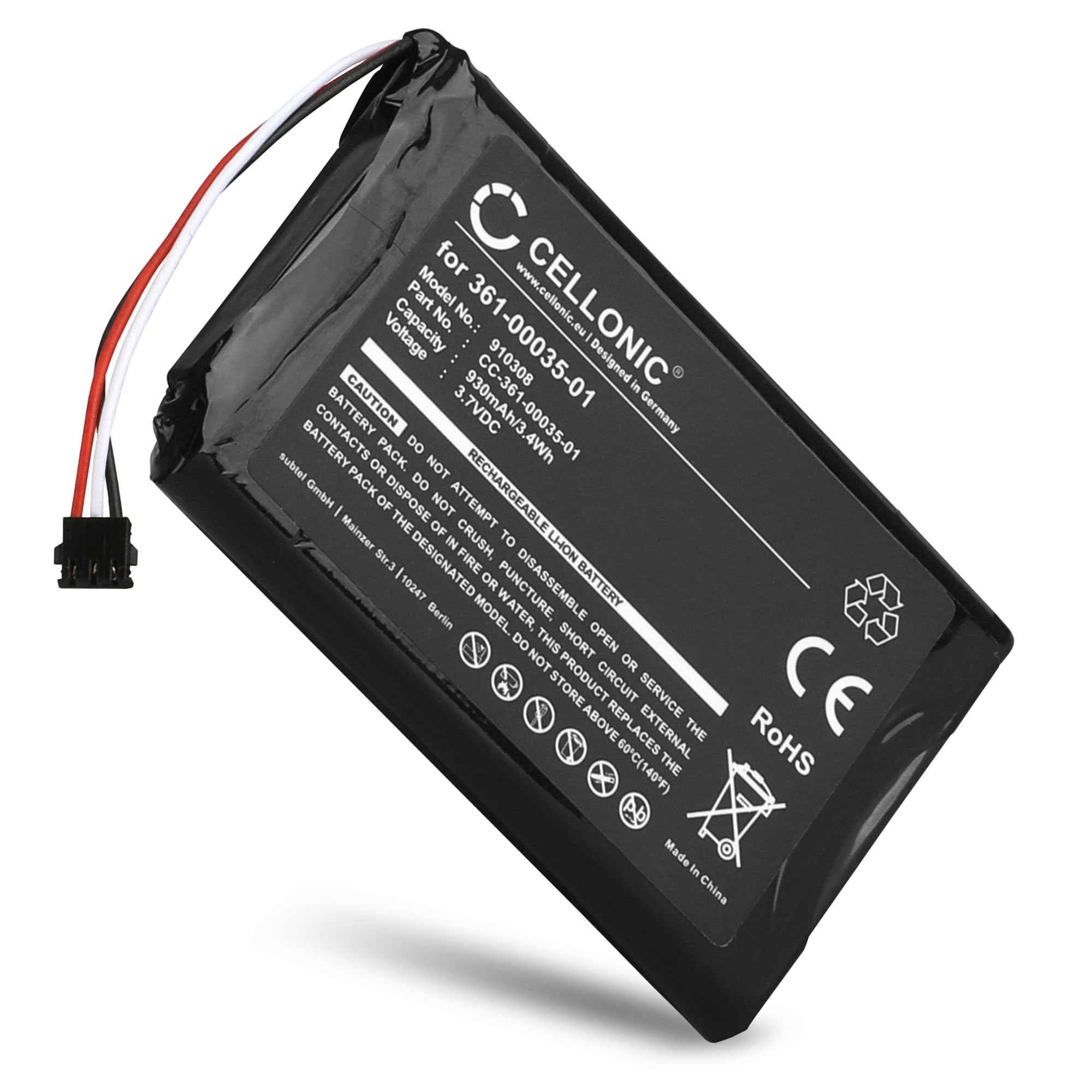 CELLONIC, Navigation Batterie, Compatible avec Garmin Nüvi 1490, Nüvi 1300, nüvi 1340T CE (1250mAh, 3.7V) Kit d'outils
