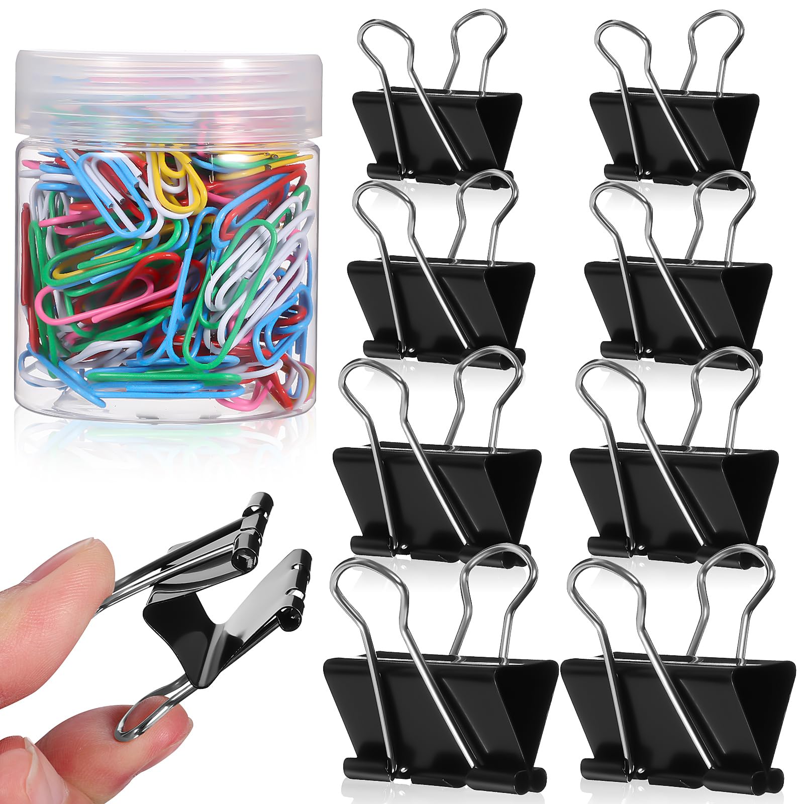 Binderclips Metall Stück 100 Schwarze für Büro und Zuhause