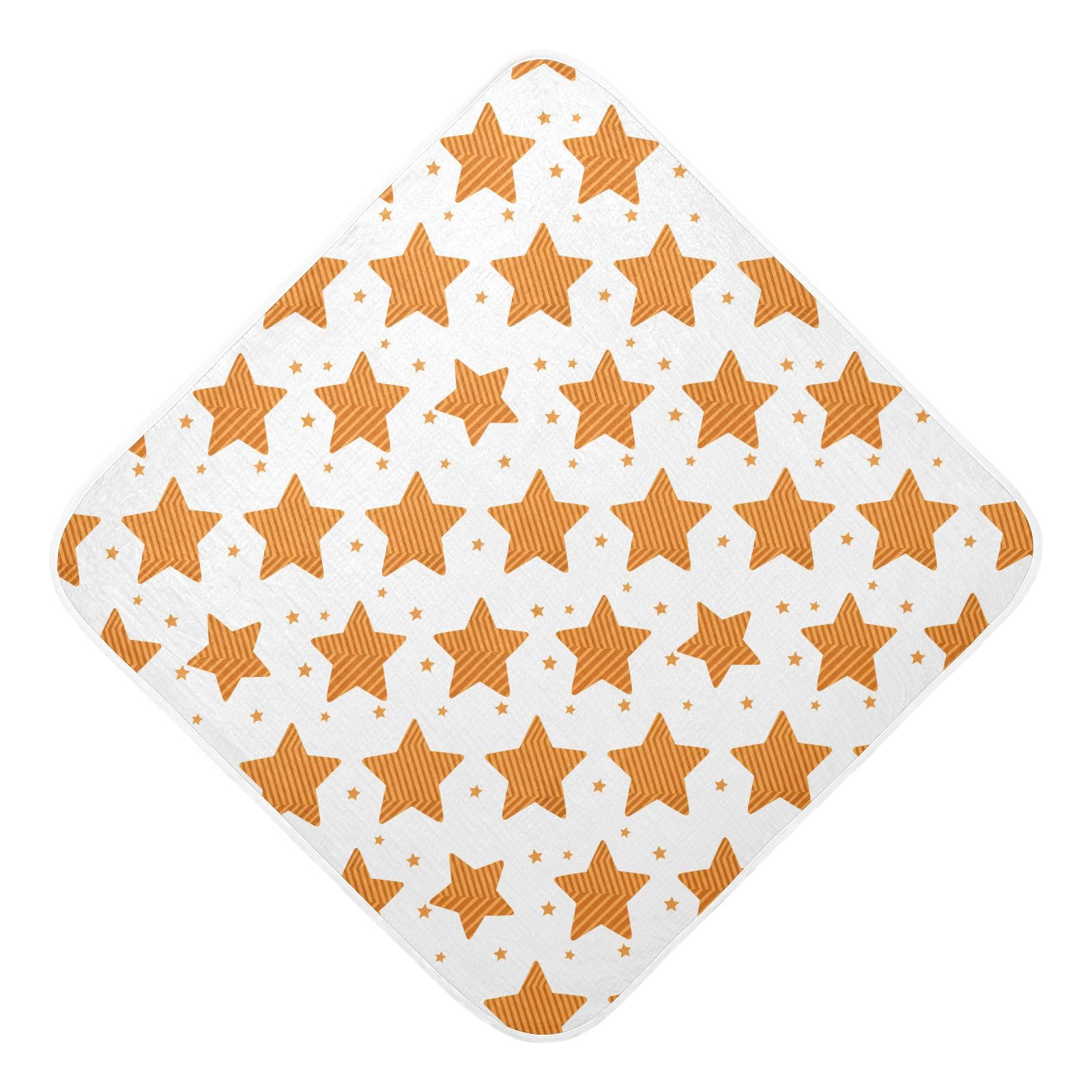 Msyxl Striped Stars Hooded Towel - Ultra Soft & Absorbent Muslin Cotton Bath Towel for Babies, Toddlers, Newborn - Boys & Girls Essential 35