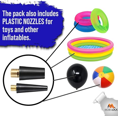 Miniatura 6 de Mobi Lock Ball Pump Inflation Needle - Stainless Steel Air Pump Needles - Ideal for Blowing Up Football, Basketball, Volleyball, and All Other