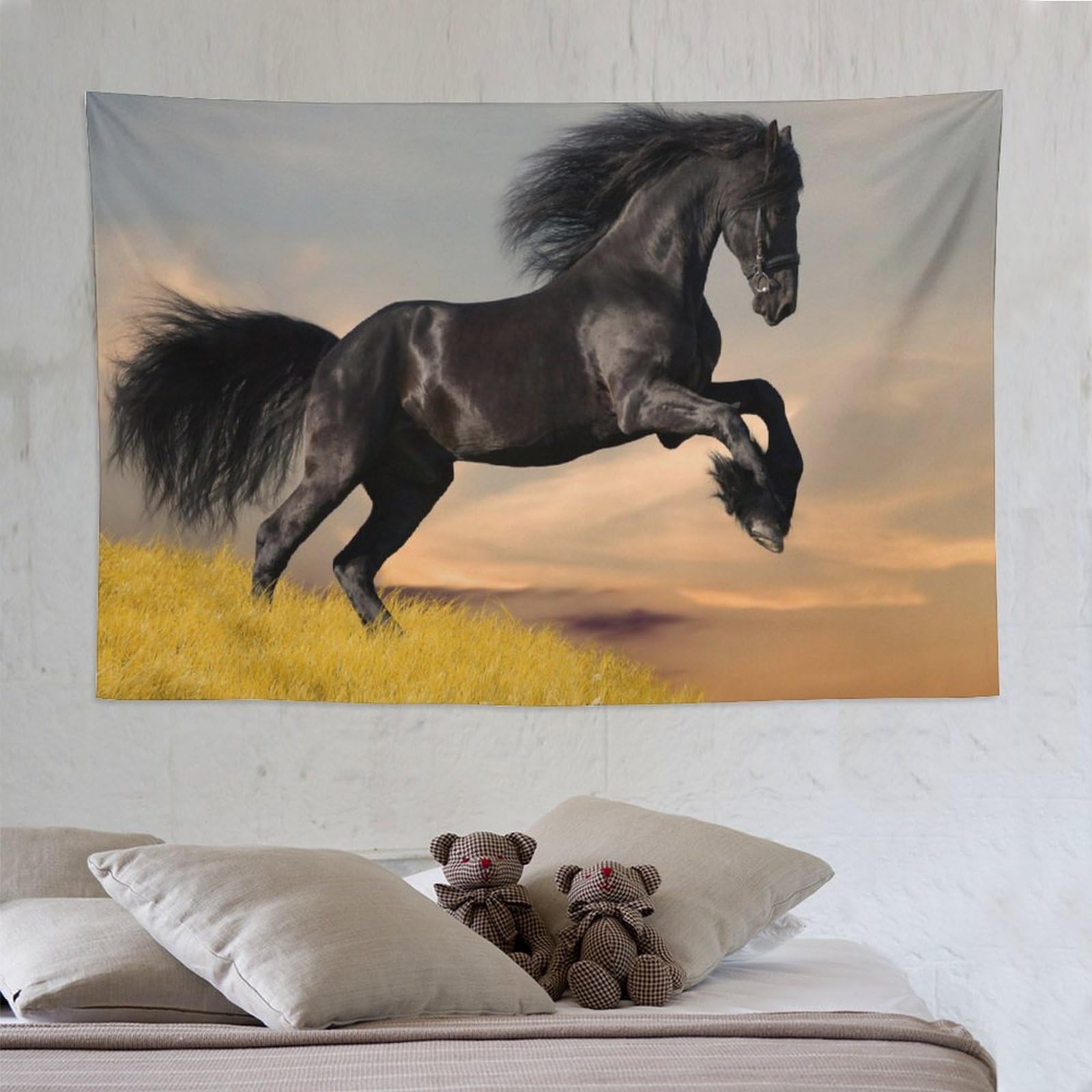 PAZZK Horse Tapestry Wall Hanging for Living Room Tapestry Bedroom Dorm Wall Cloth Wall Decoration 150×230cm